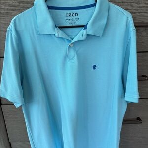 Izod Blue Polo Shirt Casual Short-Sleeved